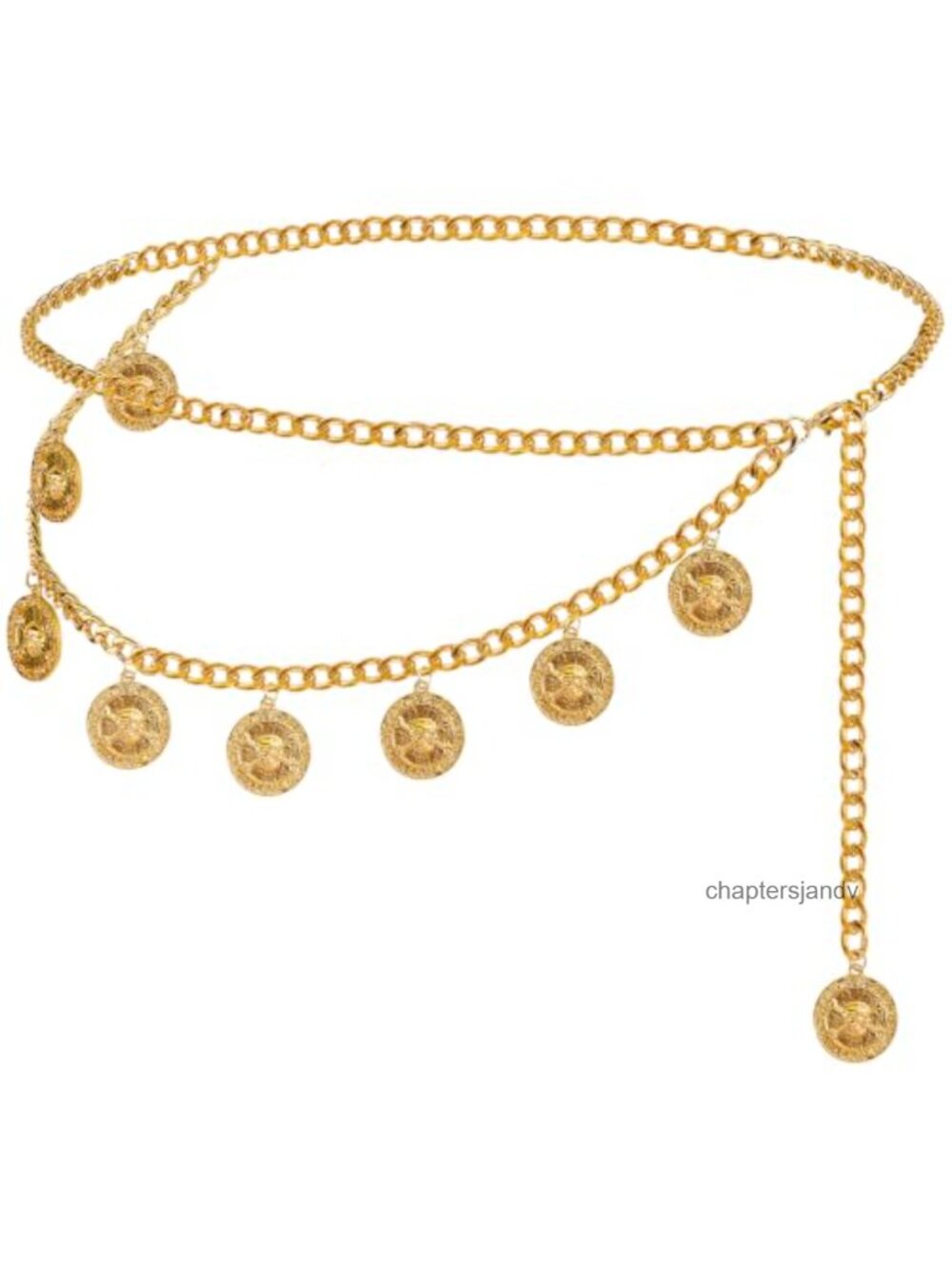 Pirate Waist Chain Belt Skull Metal Alloy Costume Jewelry